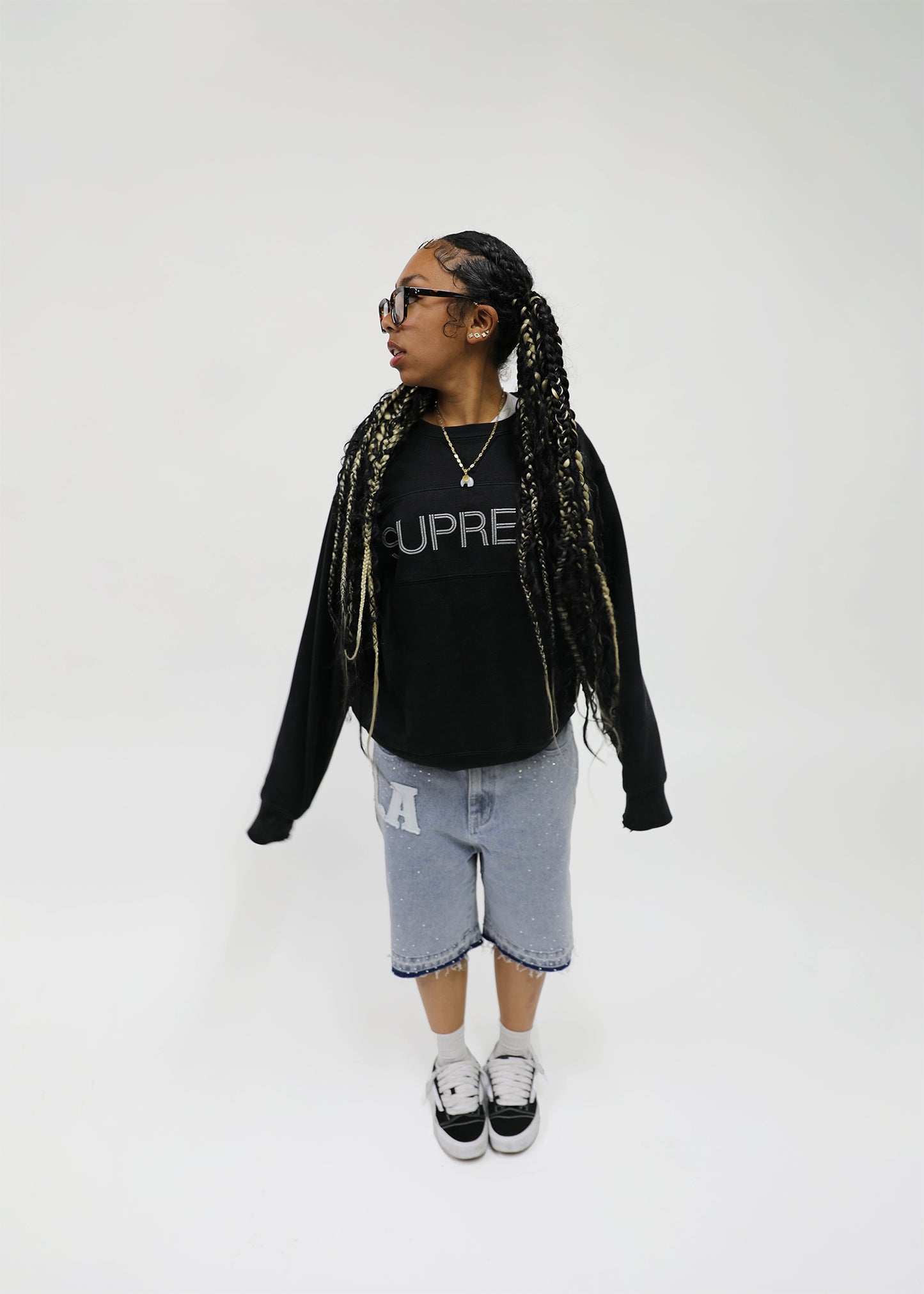 "LA RHINESTONE" Jorts