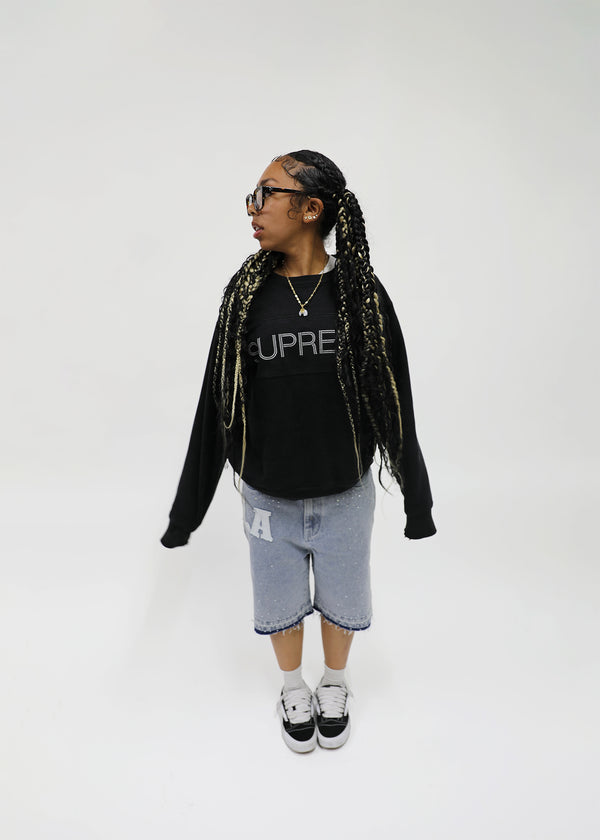 "LA RHINESTONE" Jorts