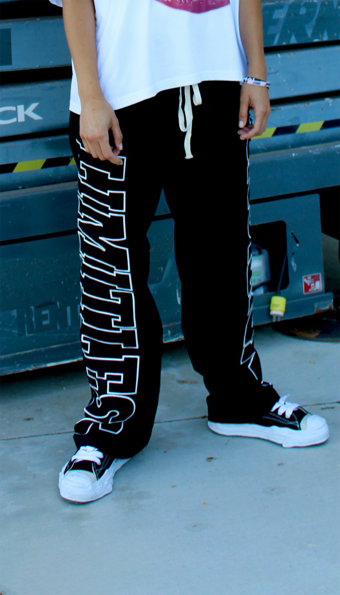 _J.L-A.L_◇sound sports Nylon track pants/ボトム/M/ナイロン/BLK